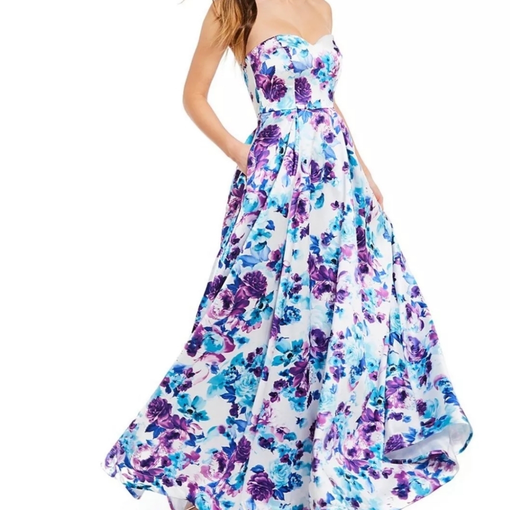 B darlin dress Homecoming Prom flowery dress size
